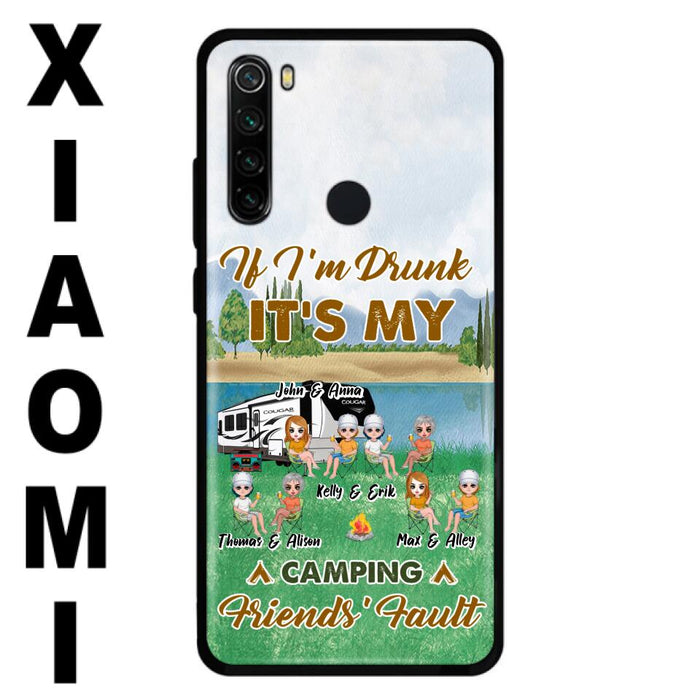 Custom Personalized Camping Friends Phone Case - Upto 8 People - Gift Idea For Camping Lover - Case For Xiaomi, Oppo & Huawei