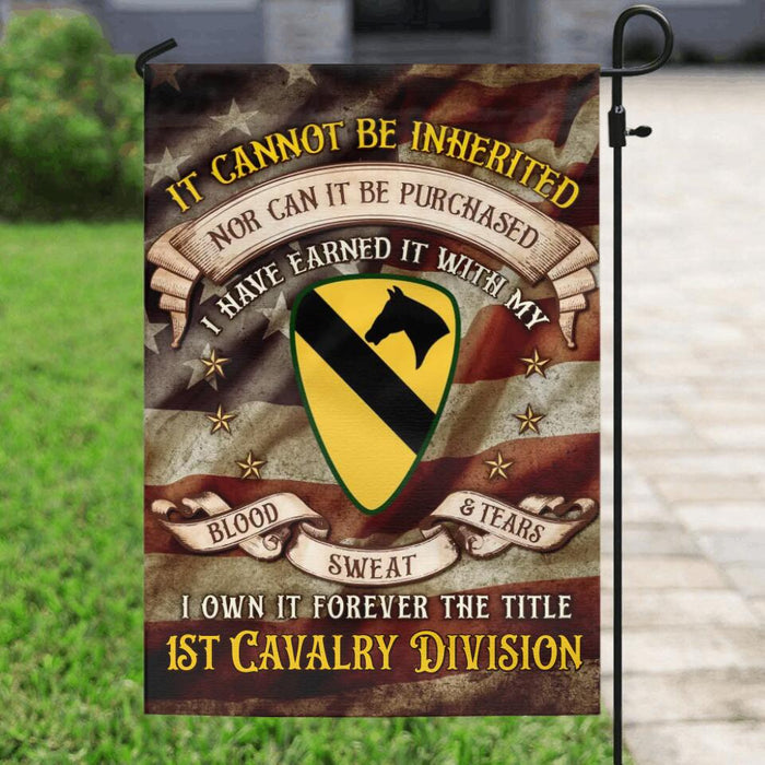 Custom Personalized U.S Veteran Flag Sign - Gift Idea For Veterans - It Cannot Be Inherited Nor Can It Be Purchased