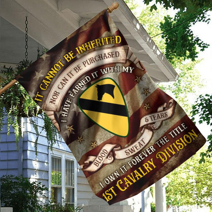 Custom Personalized U.S Veteran Flag Sign - Gift Idea For Veterans - It Cannot Be Inherited Nor Can It Be Purchased