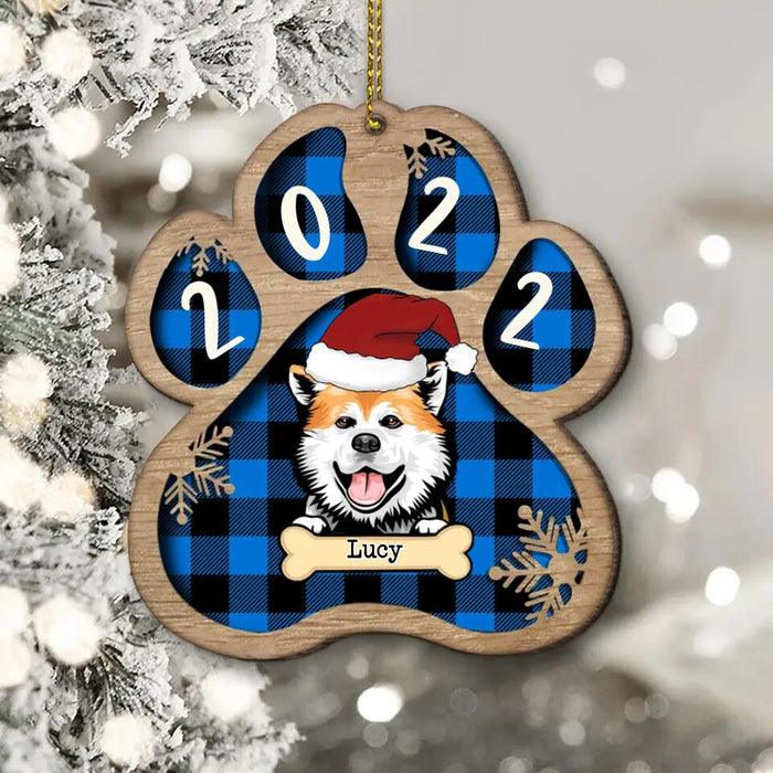 Custom Personalized Christmas Paw Ornament - Christmas Gift Idea For Dog/Cat Lovers