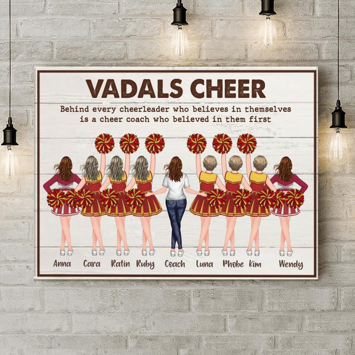 Custom Personalized Cheerleader Canvas - Birthday Gift For Cheer Coach, Cheerleader, Cheer Team - Thanks You Cheer Coach