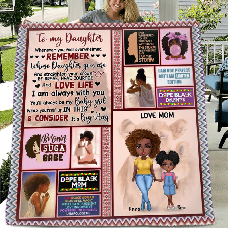 Personalized To My Daughter Fleece Throw Blanket & Quilt - Gift Idea From Mom To Daughter - You'll Always Be My Baby Girl