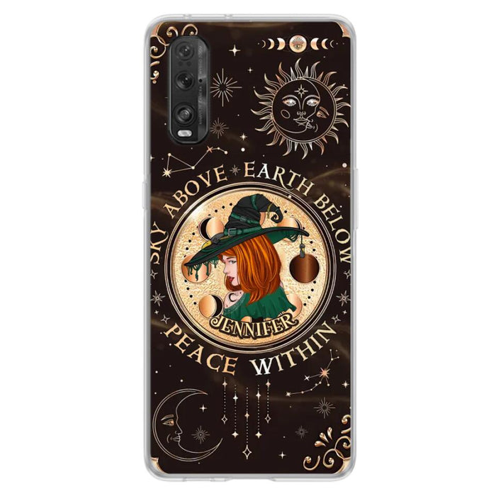 Custom Personalized Witch Phone Case - Gift Idea For Girl - Wiccan Decor/Pagan Decor - As Above So Below - Cases For Xiaomi, Oppo And Huawei