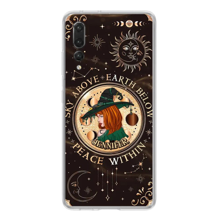 Custom Personalized Witch Phone Case - Gift Idea For Girl - Wiccan Decor/Pagan Decor - As Above So Below - Cases For Xiaomi, Oppo And Huawei