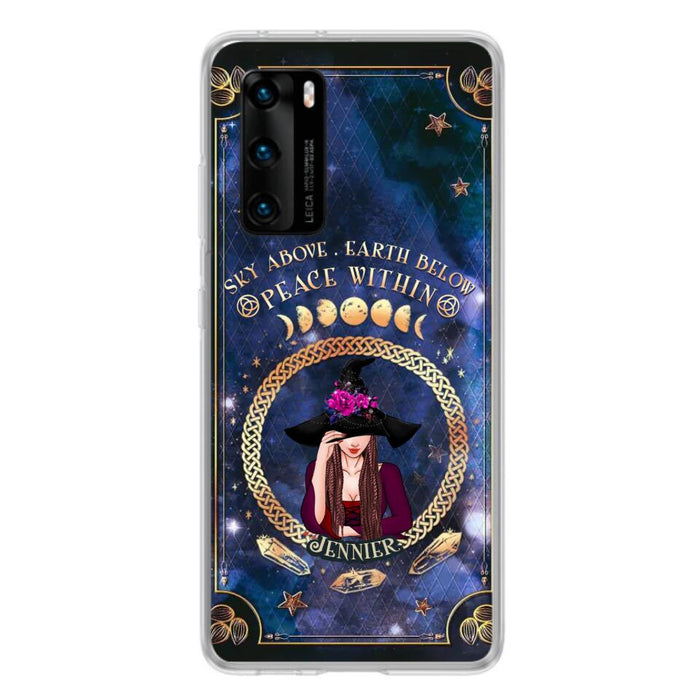 Personalized Witch Xiaomi/ Oppo/ Huawei Case - Sky Above Earth Below Peace Within - Gift Idea For Friends/ Birthday