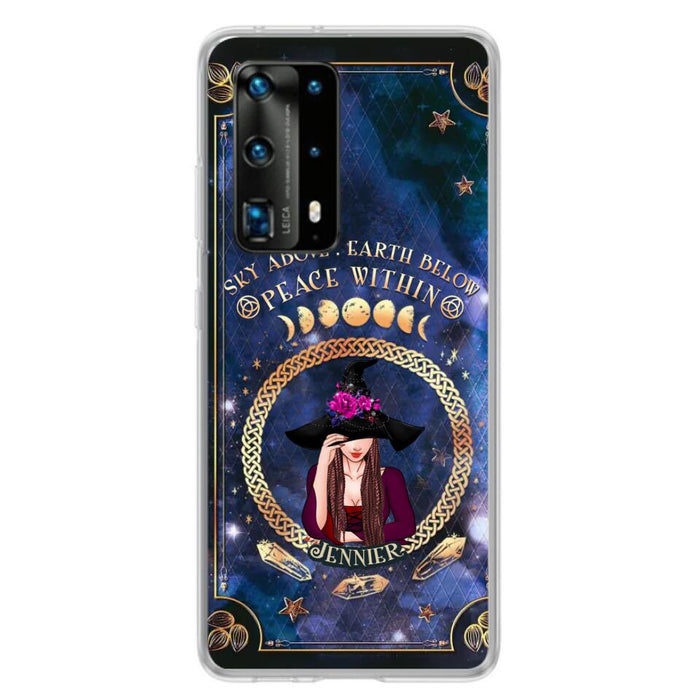 Personalized Witch Xiaomi/ Oppo/ Huawei Case - Sky Above Earth Below Peace Within - Gift Idea For Friends/ Birthday