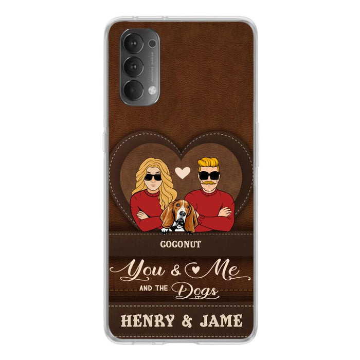 Custom Personalized You & Me And The Dogs Phone Case - Upto 5 Dogs - Valentine's Day Gift Idea For Couple/ Dog Lover - Case For Xiaomi, Oppo And Huawei