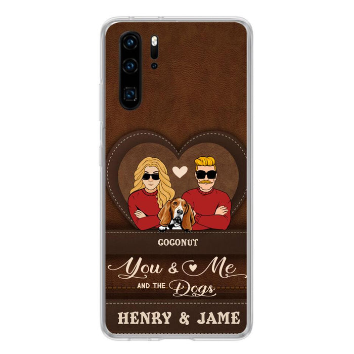 Custom Personalized You & Me And The Dogs Phone Case - Upto 5 Dogs - Valentine's Day Gift Idea For Couple/ Dog Lover - Case For Xiaomi, Oppo And Huawei