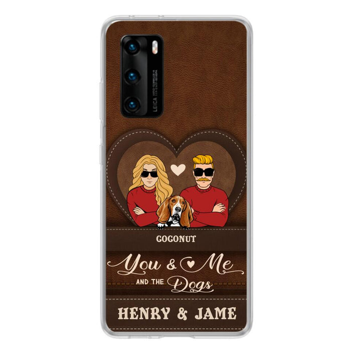 Custom Personalized You & Me And The Dogs Phone Case - Upto 5 Dogs - Valentine's Day Gift Idea For Couple/ Dog Lover - Case For Xiaomi, Oppo And Huawei