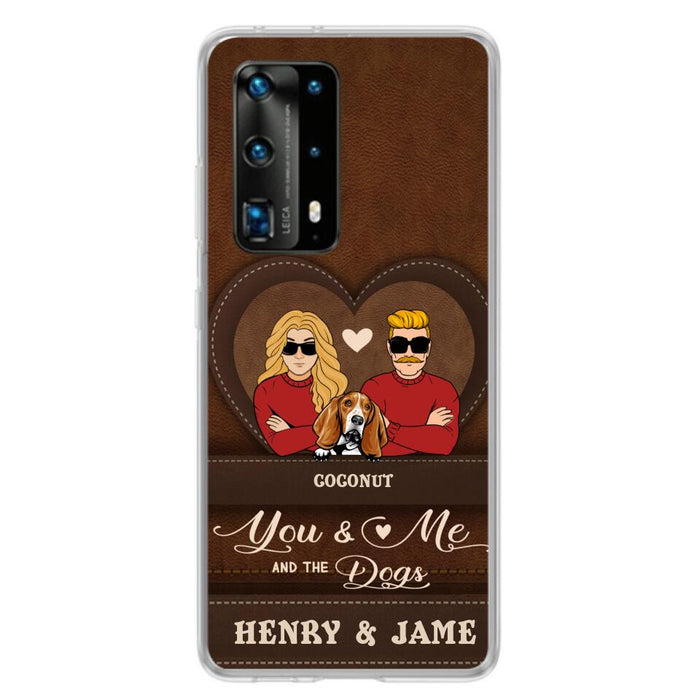 Custom Personalized You & Me And The Dogs Phone Case - Upto 5 Dogs - Valentine's Day Gift Idea For Couple/ Dog Lover - Case For Xiaomi, Oppo And Huawei