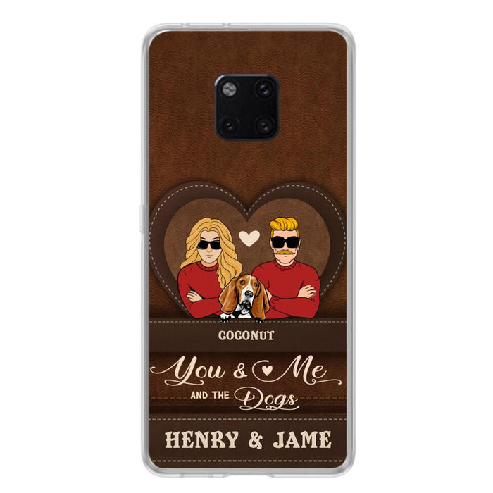 Custom Personalized You & Me And The Dogs Phone Case - Upto 5 Dogs - Valentine's Day Gift Idea For Couple/ Dog Lover - Case For Xiaomi, Oppo And Huawei