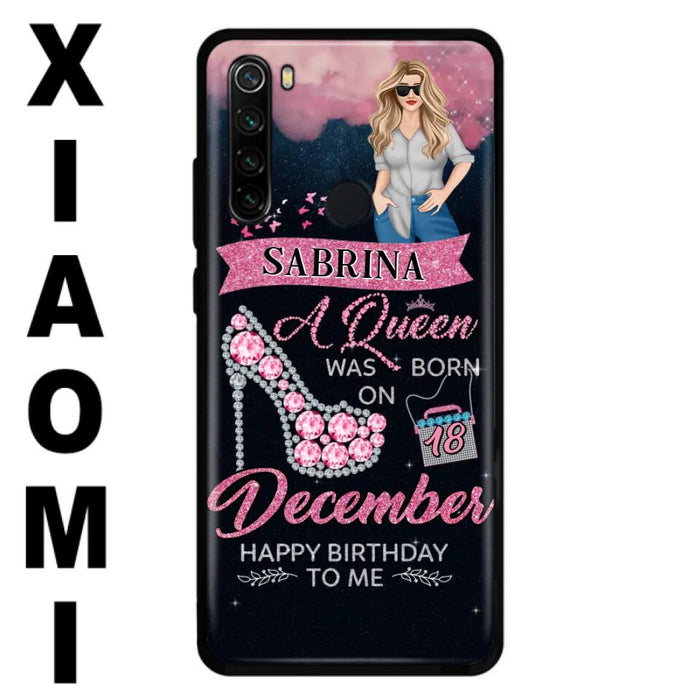 Custom Personalized Birthday Queen Phone Case - Gift Idea For Friends/Birthday - A Queen Was Born - Case for Xiaomi/Huawei/Oppo