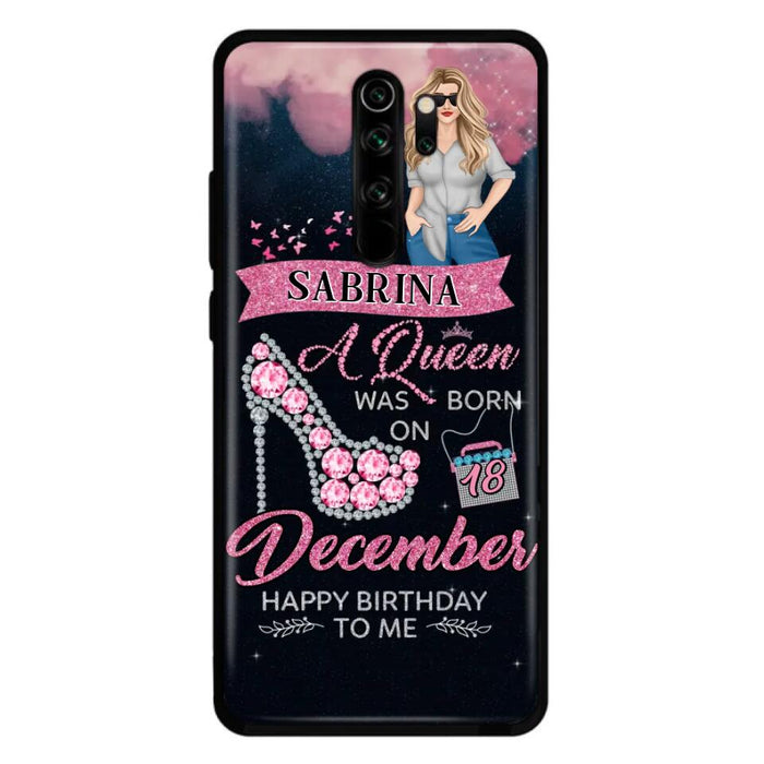 Custom Personalized Birthday Queen Phone Case - Gift Idea For Friends/Birthday - A Queen Was Born - Case for Xiaomi/Huawei/Oppo