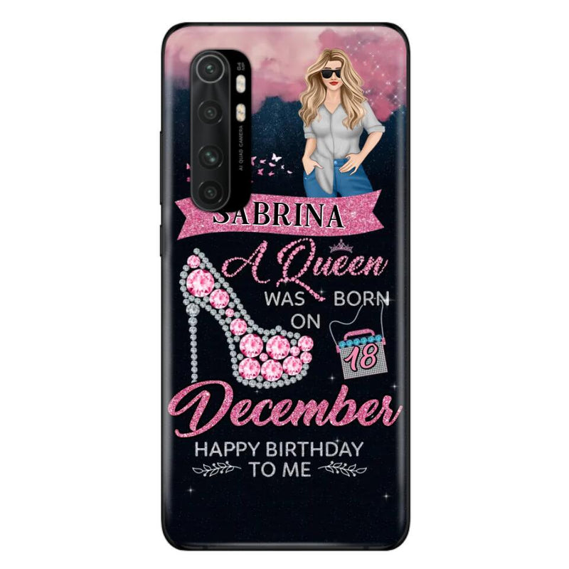 Custom Personalized Birthday Queen Phone Case - Gift Idea For Friends/Birthday - A Queen Was Born - Case for Xiaomi/Huawei/Oppo
