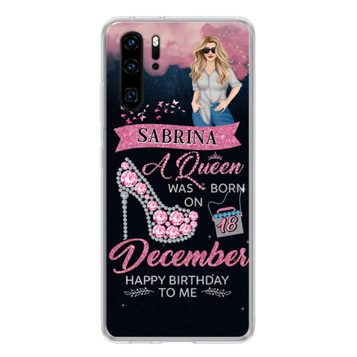 Custom Personalized Birthday Queen Phone Case - Gift Idea For Friends/Birthday - A Queen Was Born - Case for Xiaomi/Huawei/Oppo