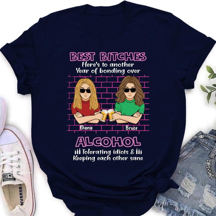 Custom Personalized Bestie T-shirt/ Sweatshirt/ Long Sleeve/ Hoodie - Best Bitches - Gift Idea For Bestie/ Friend/ Sister/ Birthday