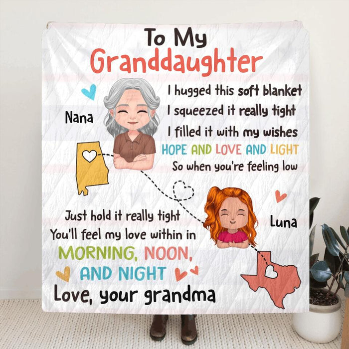 Custom Personalized Feel My Love Pillow Cover/ Fleece/Quilt Blanket - Gift Idea For Grandchild - To My Granddaughter