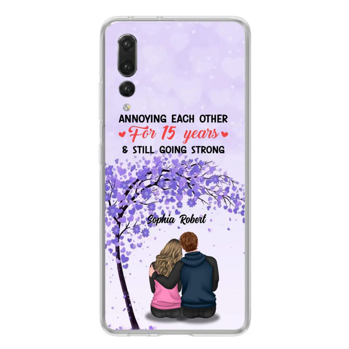 Custom Personalized Couple Phone Case - Gift Idea For Couple/Lovers - Annoying Each Other For 15 Years & Still Going Strong - Cases For Oppo, Xiaomi & Huawei