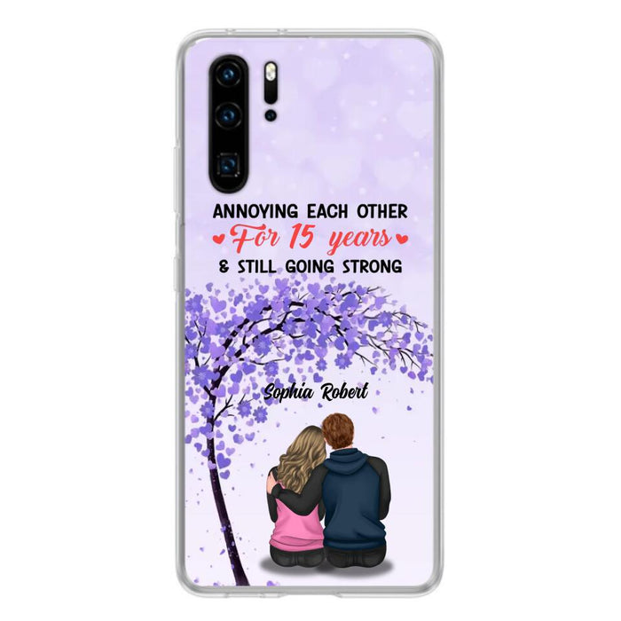 Custom Personalized Couple Phone Case - Gift Idea For Couple/Lovers - Annoying Each Other For 15 Years & Still Going Strong - Cases For Oppo, Xiaomi & Huawei