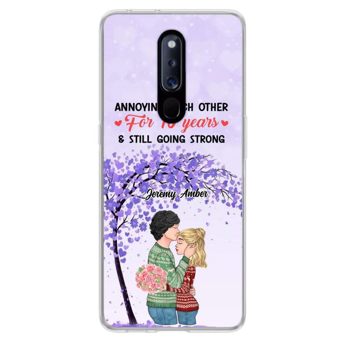 Custom Personalized Couple Kissing Phone Case - Gift Idea For Couple/Lovers - Annoying Each Other For 10 Years & Still Going Strong - Cases For Oppo, Xiaomi & Huawei