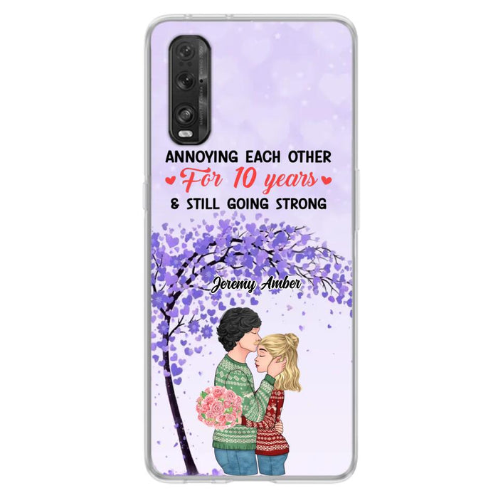 Custom Personalized Couple Kissing Phone Case - Gift Idea For Couple/Lovers - Annoying Each Other For 10 Years & Still Going Strong - Cases For Oppo, Xiaomi & Huawei