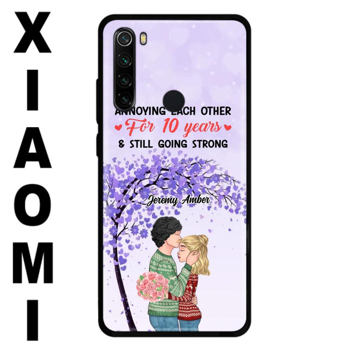 Custom Personalized Couple Kissing Phone Case - Gift Idea For Couple/Lovers - Annoying Each Other For 10 Years & Still Going Strong - Cases For Oppo, Xiaomi & Huawei