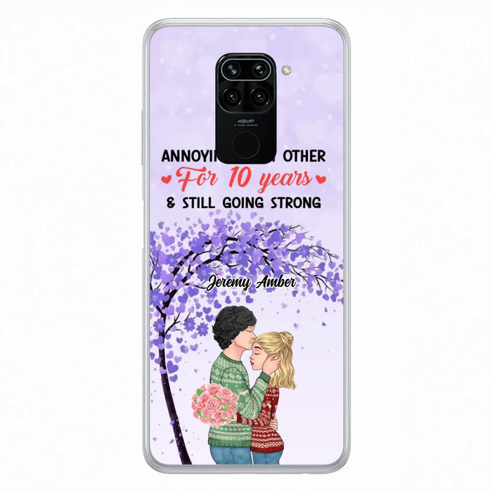 Custom Personalized Couple Kissing Phone Case - Gift Idea For Couple/Lovers - Annoying Each Other For 10 Years & Still Going Strong - Cases For Oppo, Xiaomi & Huawei