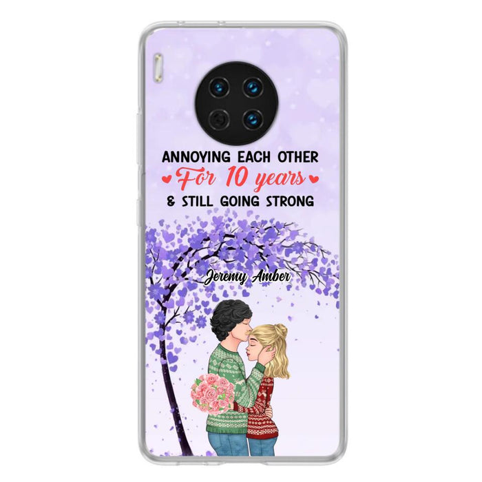 Custom Personalized Couple Kissing Phone Case - Gift Idea For Couple/Lovers - Annoying Each Other For 10 Years & Still Going Strong - Cases For Oppo, Xiaomi & Huawei