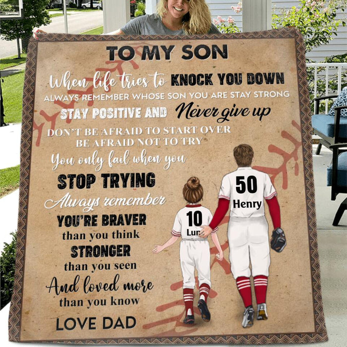 Custom Personalized To My Son/Daughter Quilt/Single Layer Fleece Blanket - Gift Idea For Son/Daughter - Stay Positive And Never Give Up