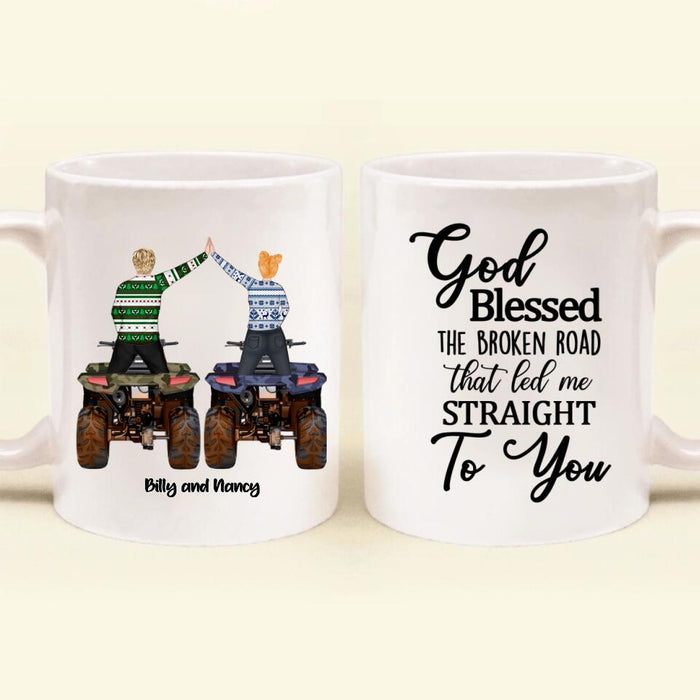 Custom Personalized Couple Riding ATV Coffee Mug - Gift for Couple,  ATV Riders