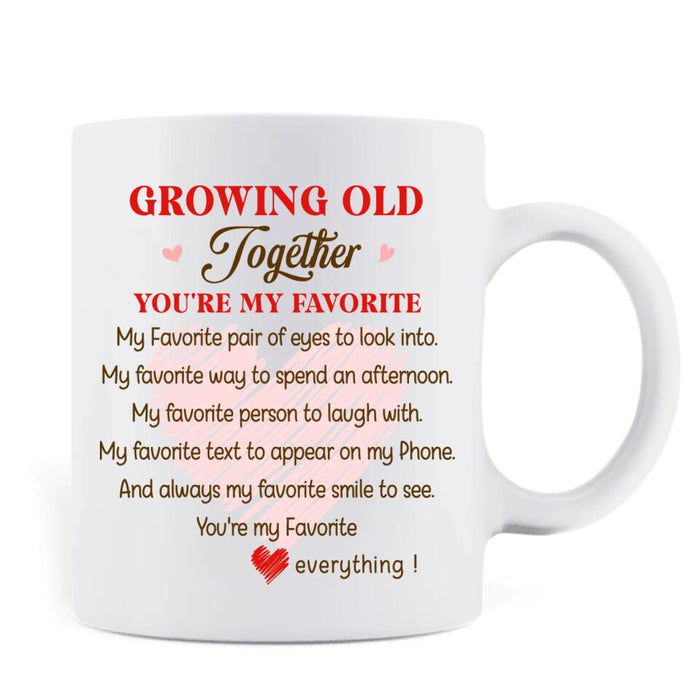 Custom Personalized Couple Coffee Mug - Gift Ideas For Her and Him - Mother's Day Gift For Wife From Husband - Growing Old Together