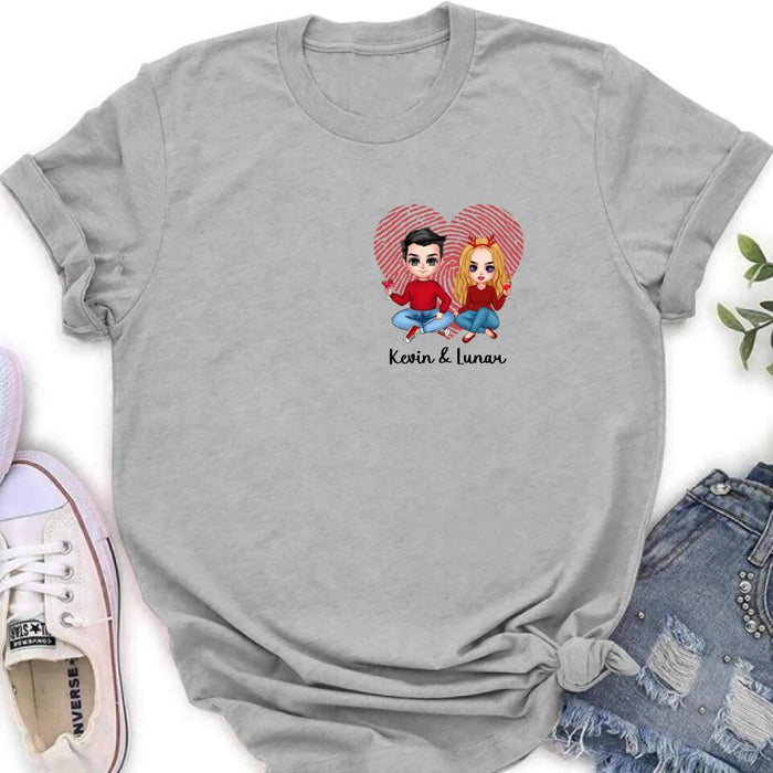 Custom Personalized Couple T-shirt/ Long Sleeve/ Sweatshirt/ Hoodie - Valentine's Day Gift Idea For Couple/ Gift For Him And Her/ Mother's Day Gift For Wife From Husband