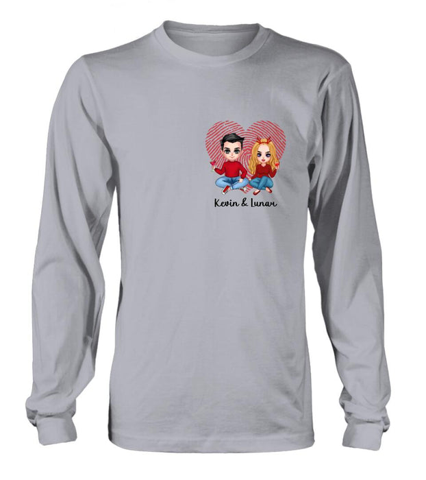 Custom Personalized Couple T-shirt/ Long Sleeve/ Sweatshirt/ Hoodie - Valentine's Day Gift Idea For Couple/ Gift For Him And Her/ Mother's Day Gift For Wife From Husband