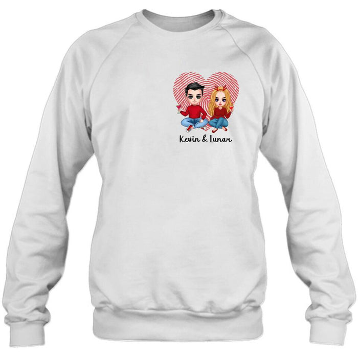 Custom Personalized Couple T-shirt/ Long Sleeve/ Sweatshirt/ Hoodie - Valentine's Day Gift Idea For Couple/ Gift For Him And Her/ Mother's Day Gift For Wife From Husband