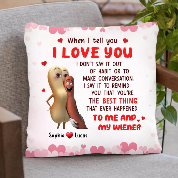 Personalized Pillow Cover - Valentine's Gift Idea For Him - All I Want For Valentine's Day Is You ... Inside Me