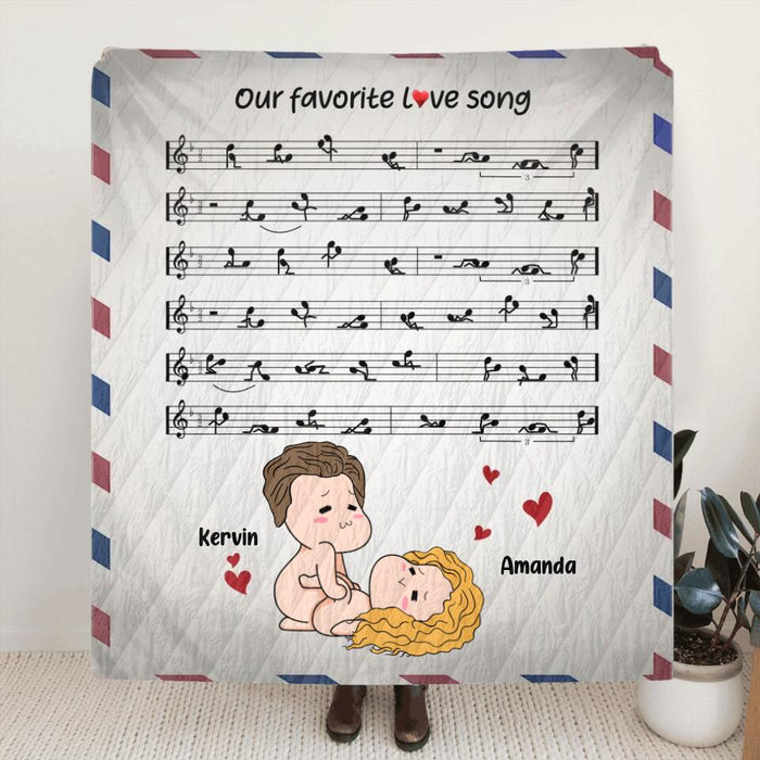 Personalized Love Song Funny Valentines Blanket - Valentines Gift Idea - Our Favorite Love Song