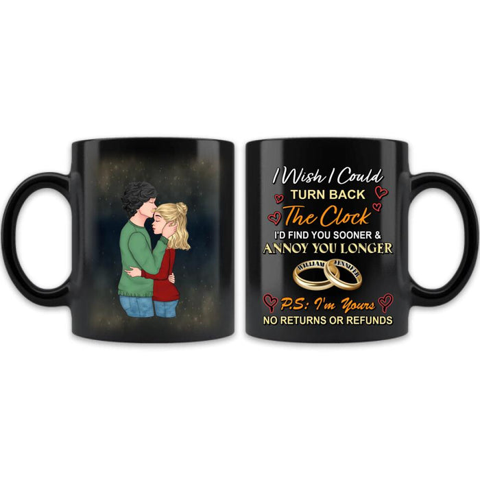 Custom Personalized Couple Mug - Gift Idea For Couple/ Mother's Day Gift For Wife From Husband - I Wish I Could Turn Back The Clock