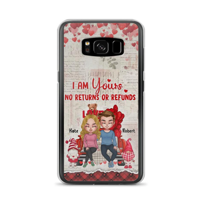 Custom Personalized Couple Truck Phone Case - Gift For Couple - Mother's Day Gift For Wife From Husband - I Am Yours No Returns Or Refunds - Case For iPhone And Samsung