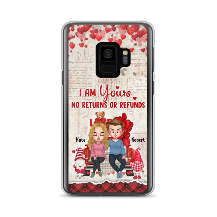 Custom Personalized Couple Truck Phone Case - Gift For Couple - Mother's Day Gift For Wife From Husband - I Am Yours No Returns Or Refunds - Case For iPhone And Samsung