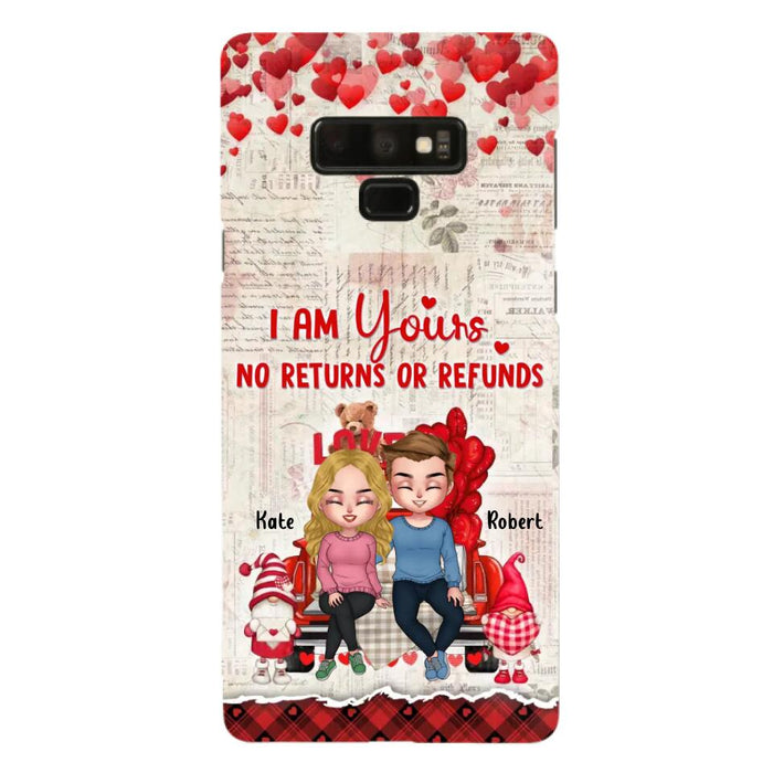 Custom Personalized Couple Truck Phone Case - Gift For Couple - Mother's Day Gift For Wife From Husband - I Am Yours No Returns Or Refunds - Case For iPhone And Samsung