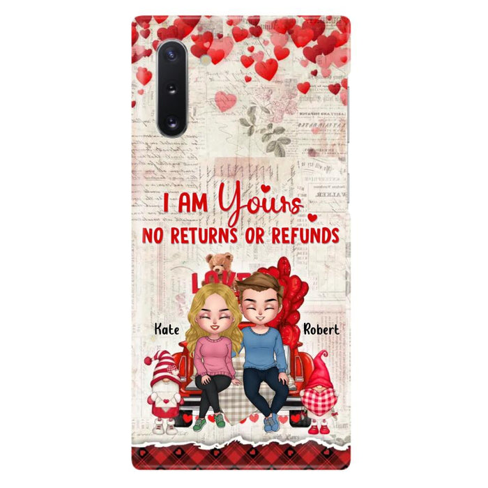 Custom Personalized Couple Truck Phone Case - Gift For Couple - Mother's Day Gift For Wife From Husband - I Am Yours No Returns Or Refunds - Case For iPhone And Samsung