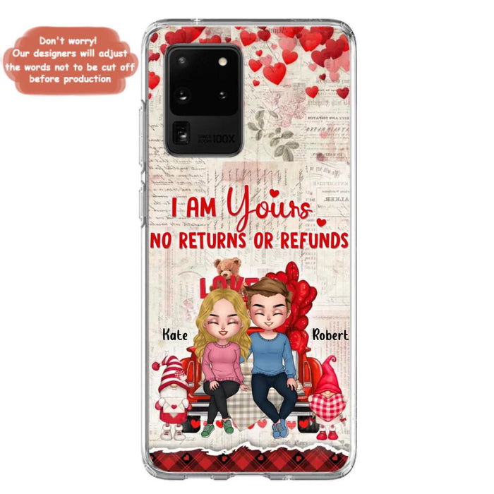 Custom Personalized Couple Truck Phone Case - Gift For Couple - Mother's Day Gift For Wife From Husband - I Am Yours No Returns Or Refunds - Case For iPhone And Samsung