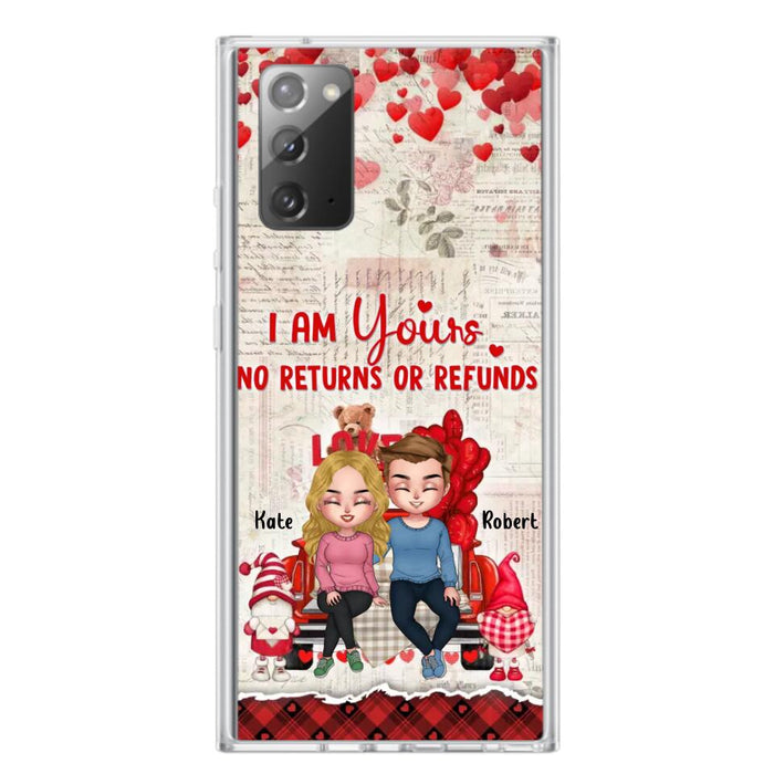 Custom Personalized Couple Truck Phone Case - Gift For Couple - Mother's Day Gift For Wife From Husband - I Am Yours No Returns Or Refunds - Case For iPhone And Samsung