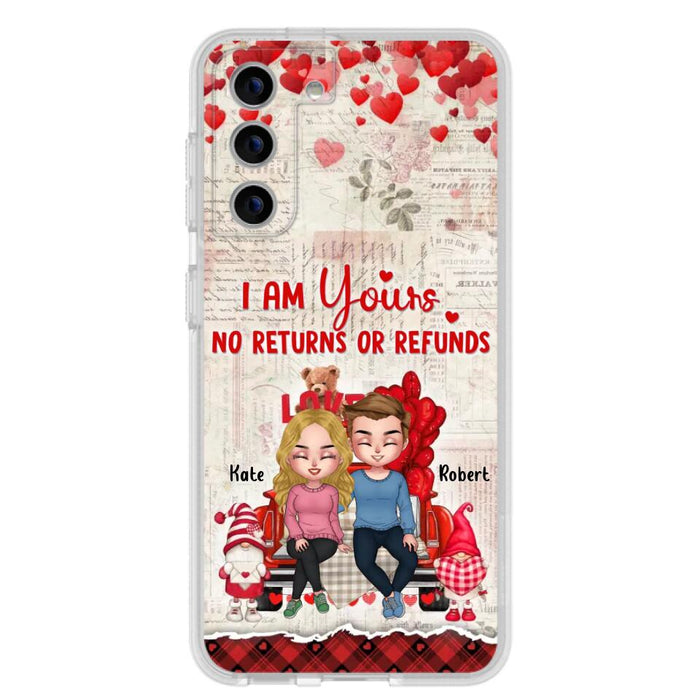 Custom Personalized Couple Truck Phone Case - Gift For Couple - Mother's Day Gift For Wife From Husband - I Am Yours No Returns Or Refunds - Case For iPhone And Samsung