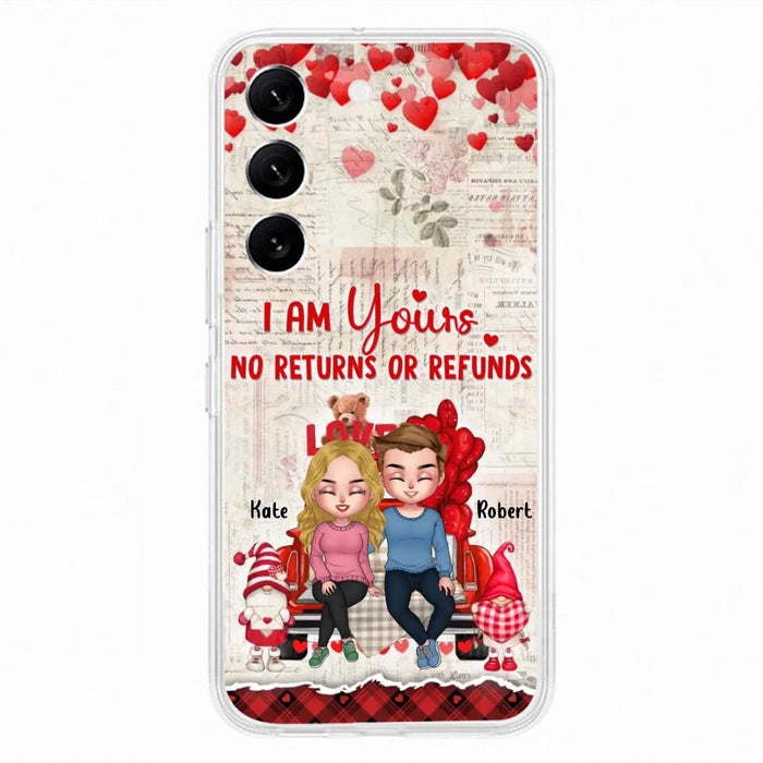 Custom Personalized Couple Truck Phone Case - Gift For Couple - Mother's Day Gift For Wife From Husband - I Am Yours No Returns Or Refunds - Case For iPhone And Samsung