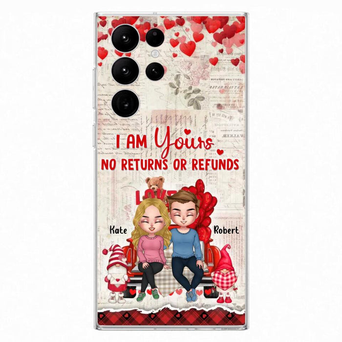 Custom Personalized Couple Truck Phone Case - Gift For Couple - Mother's Day Gift For Wife From Husband - I Am Yours No Returns Or Refunds - Case For iPhone And Samsung