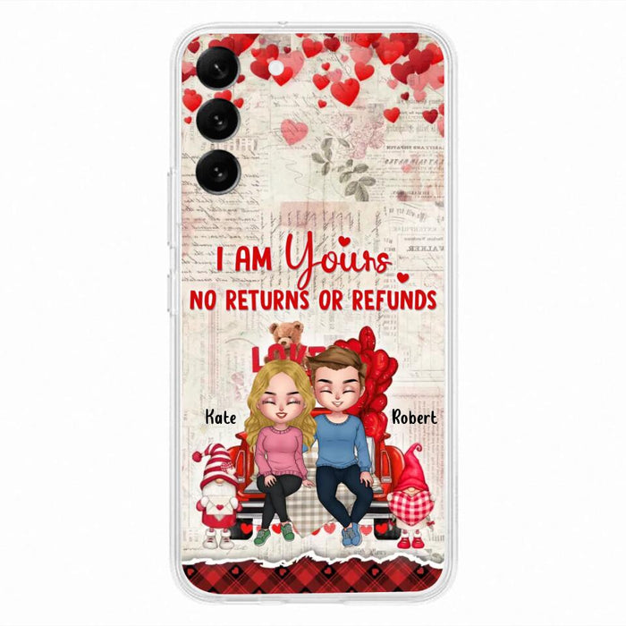 Custom Personalized Couple Truck Phone Case - Gift For Couple - Mother's Day Gift For Wife From Husband - I Am Yours No Returns Or Refunds - Case For iPhone And Samsung