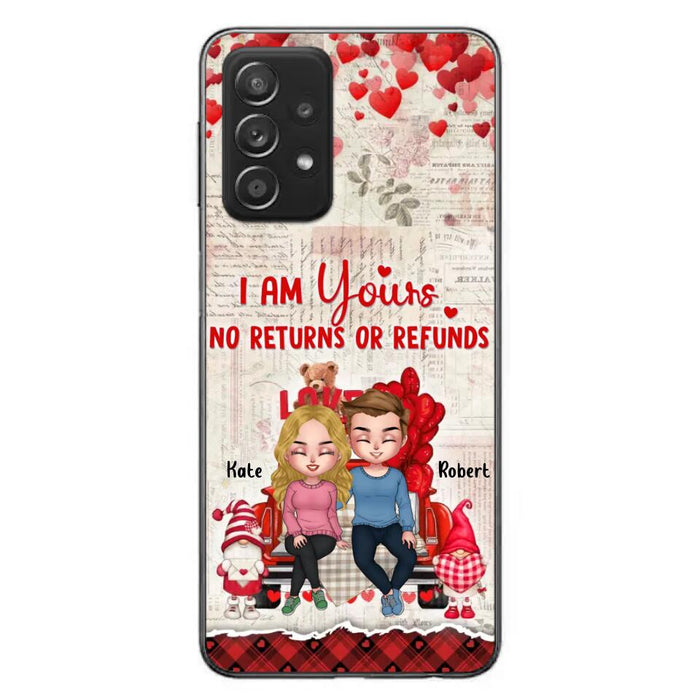 Custom Personalized Couple Truck Phone Case - Gift For Couple - Mother's Day Gift For Wife From Husband - I Am Yours No Returns Or Refunds - Case For iPhone And Samsung