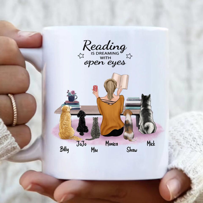 Custom Personalized Reading Book Coffee Mug - Gift for Book Lovers