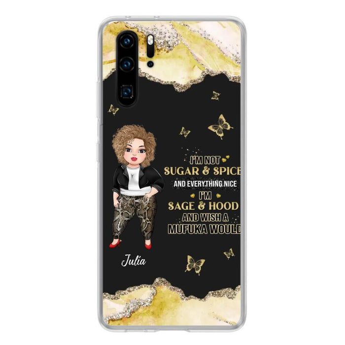 Custom Personalized Chubby Girl Phone Case for Xiaomi/ Oppo/ Huawei - Gift Idea For Friends/ Birthday - I'm Sage & Hood And Wish A Mufuka Would